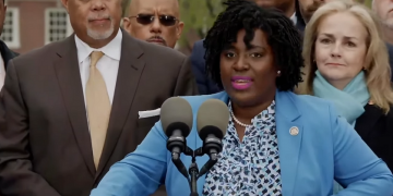 Pa. State Rep. Joanna McClinton speaks at an event in May of 2022.