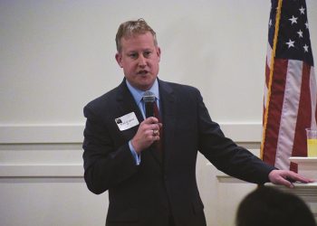 Sen. Ryan Aument (R-36) speaks at the Warwick Area Republican Committee winter dinner in Lititz on Jan. 27.