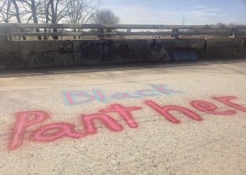 Damage caused by vandals on bridge and roadway in West Early Township.