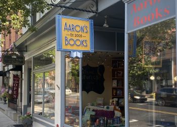 The storefront for Aaron's Books in downtown Lititz.